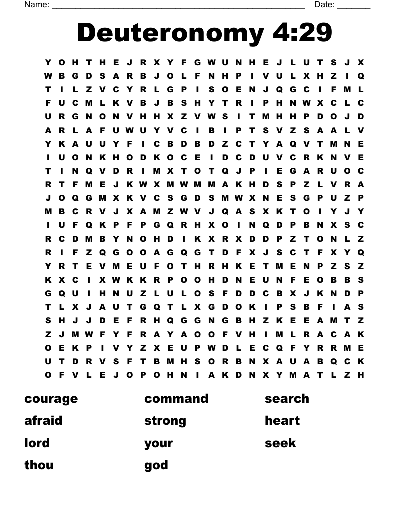 Deuteronomy  4:29 Word Search
