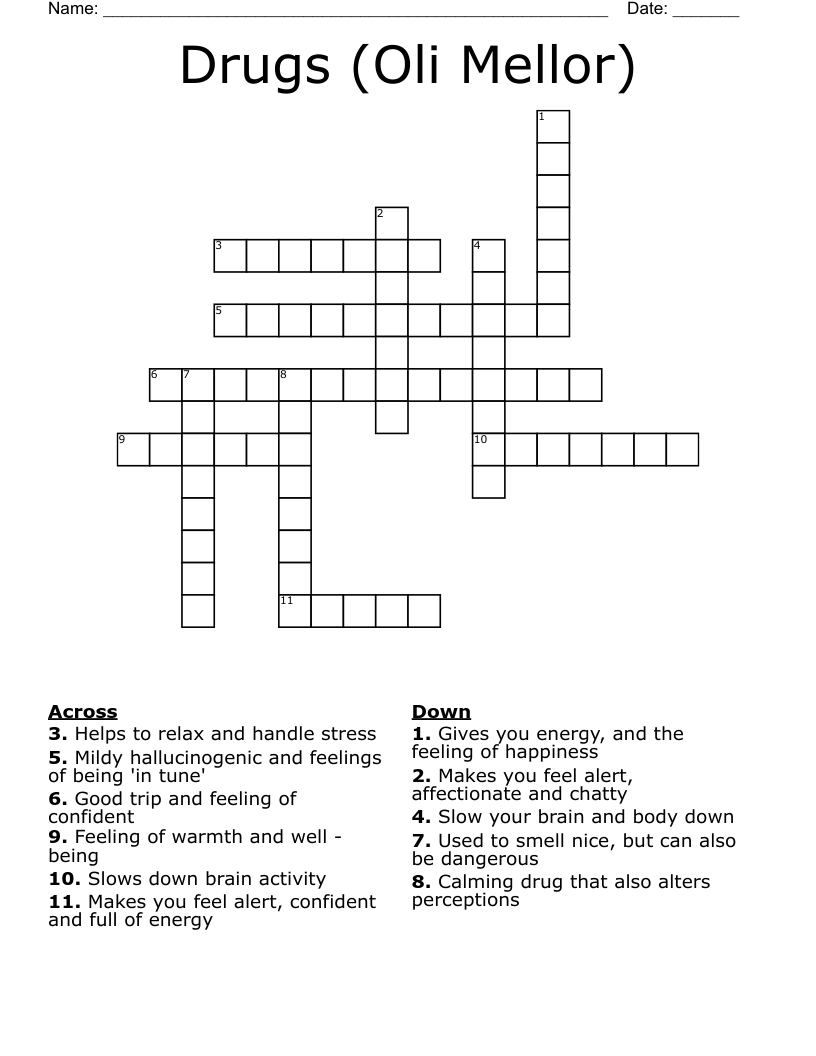 Drugs (Oli Mellor) Crossword