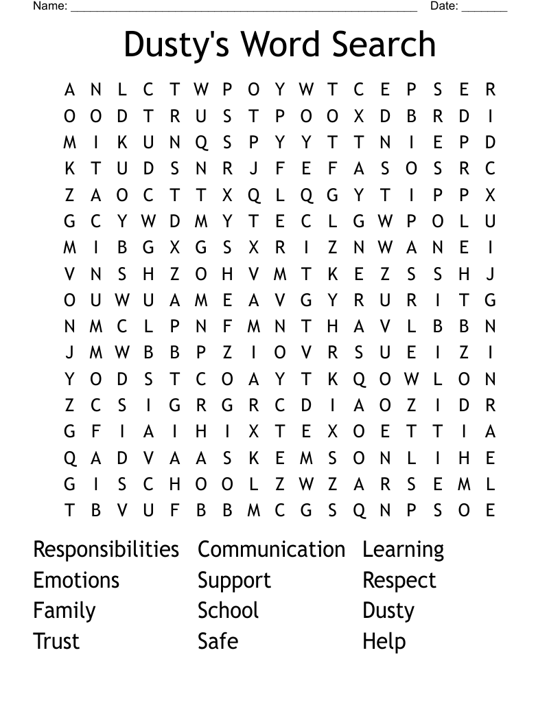 Dusty's Word Search