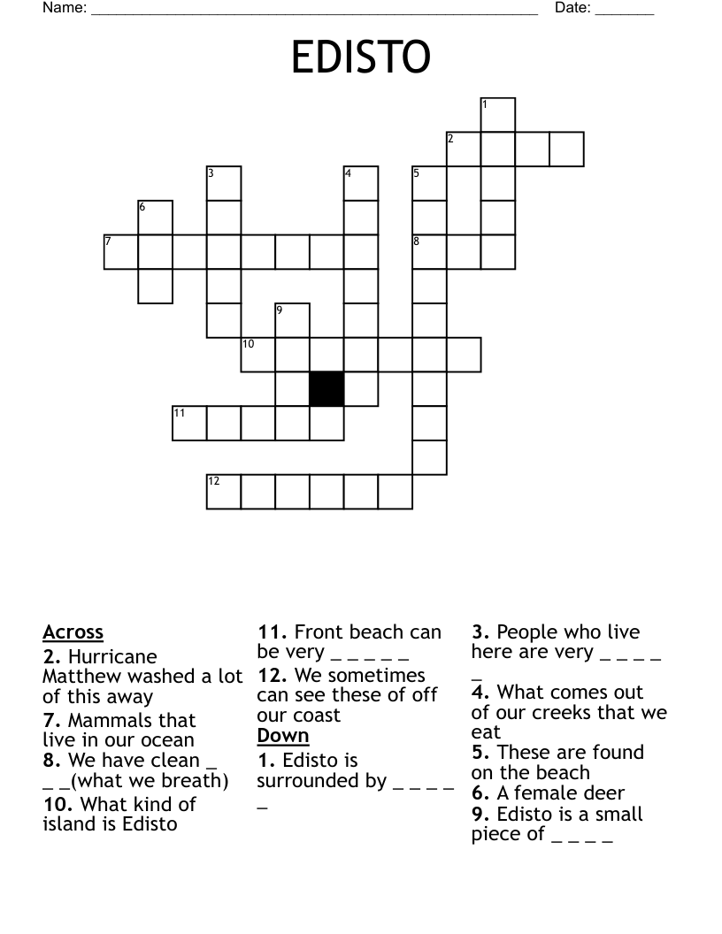 EDISTO Crossword