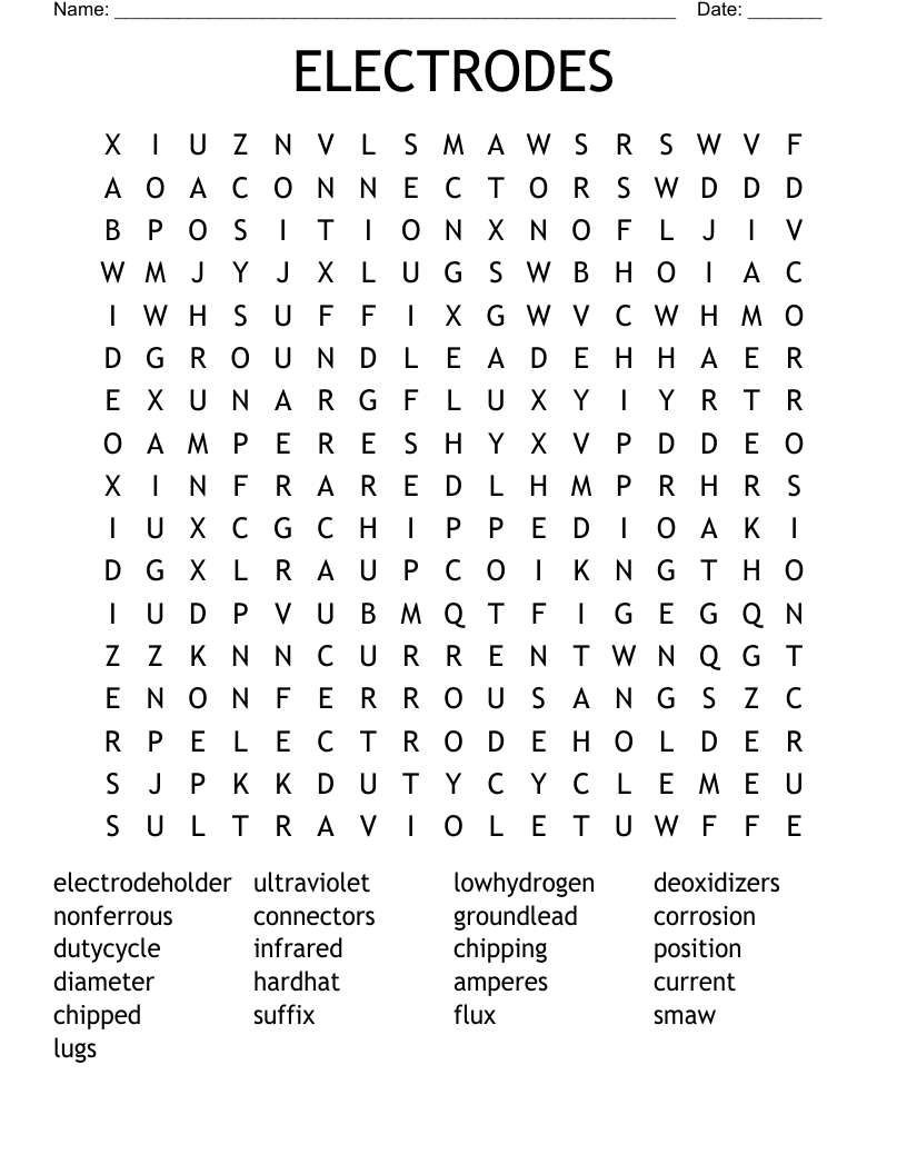 ELECTRODES Word Search WordMint