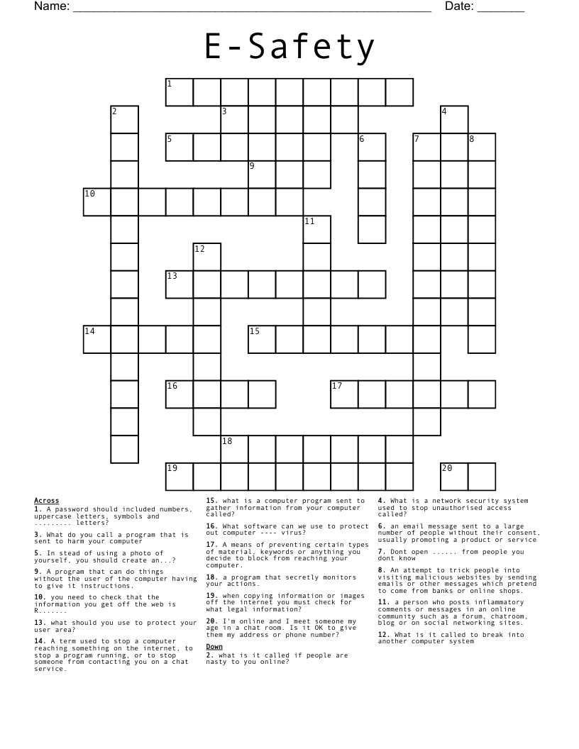 Triatl n America Arrepentimiento Ict Crossword Puzzle Entonces Lecci n