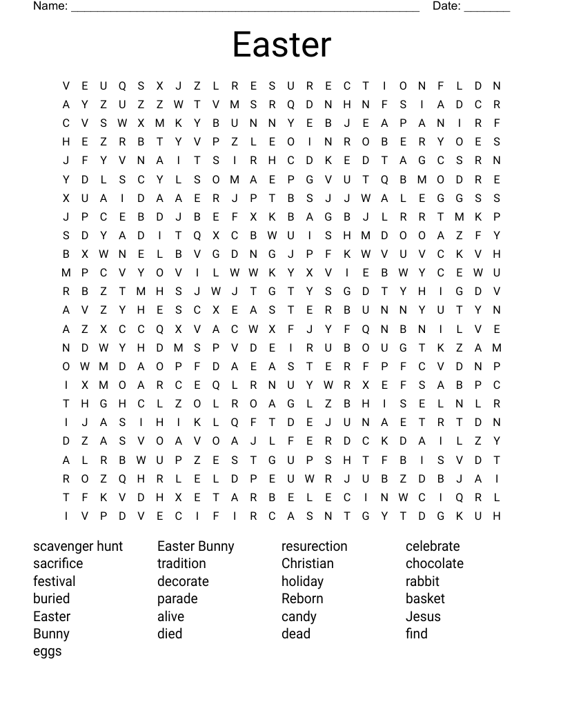 Easter Word Search