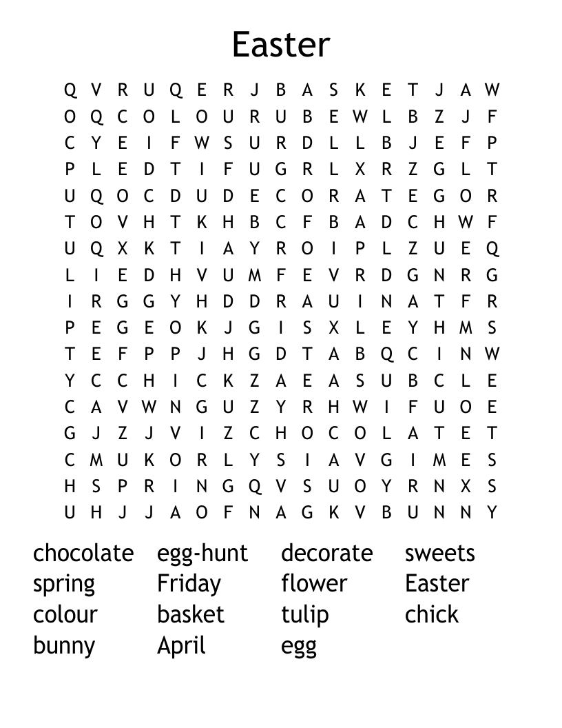 Easter Word Search
