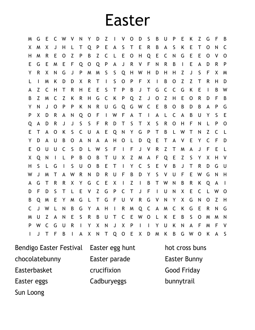 Easter Word Search