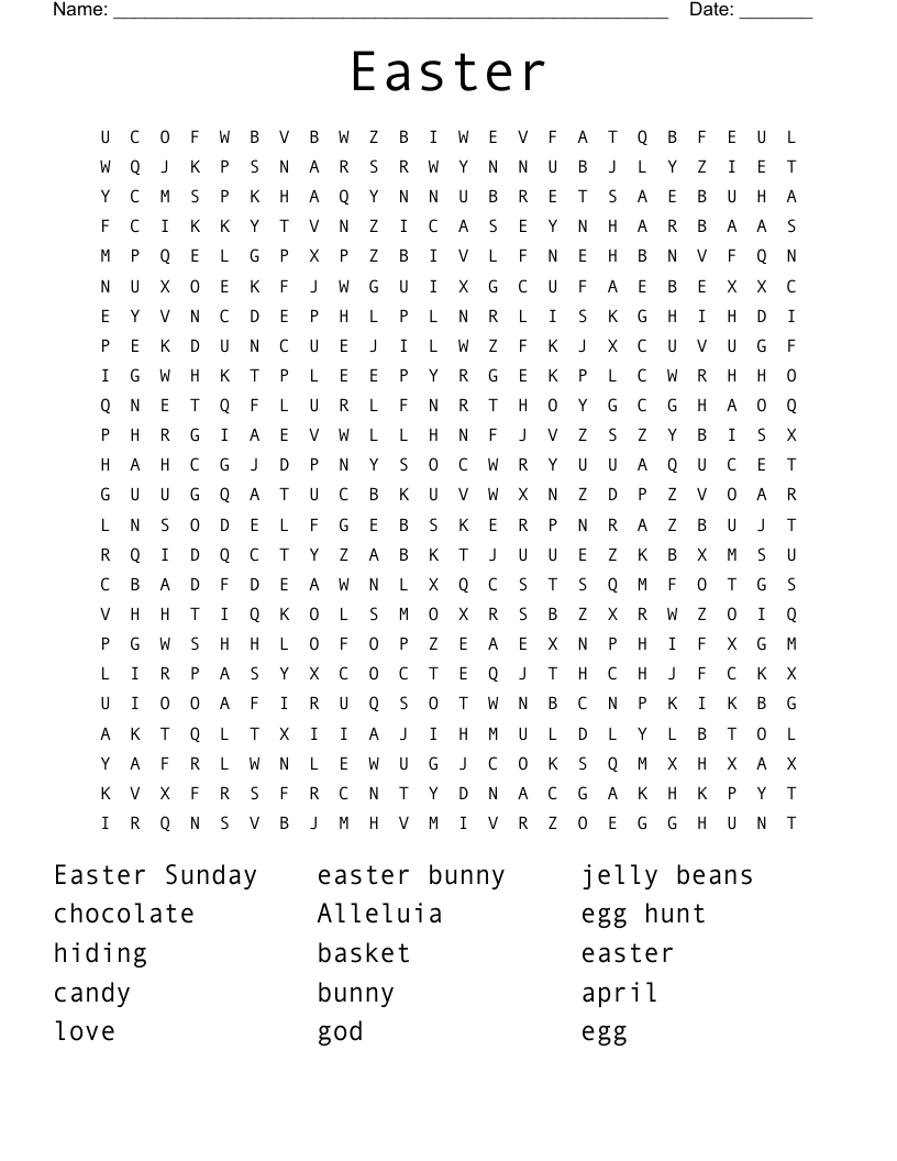 Easter Word Search