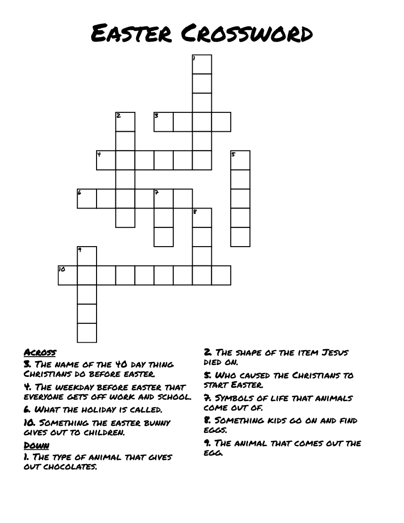 Easter Crossword