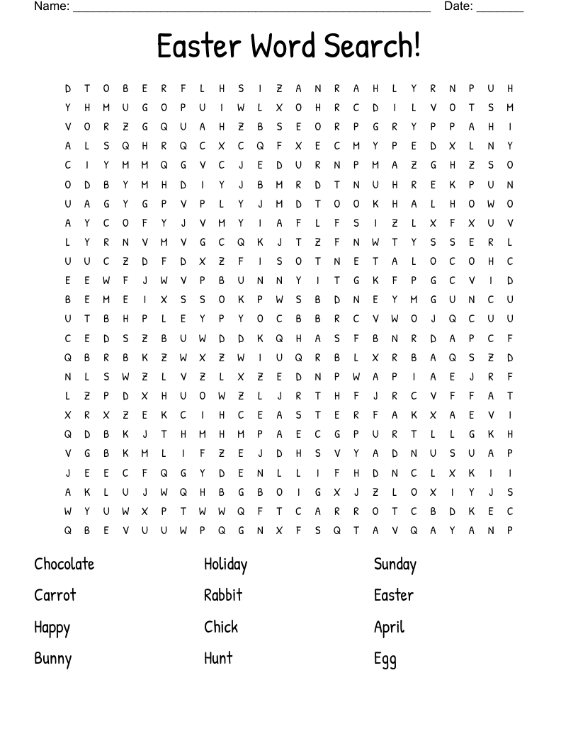 Easter Word Search!