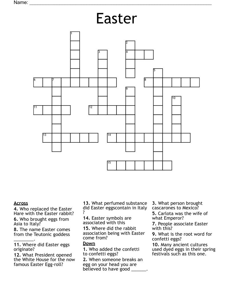 Easter  Crossword