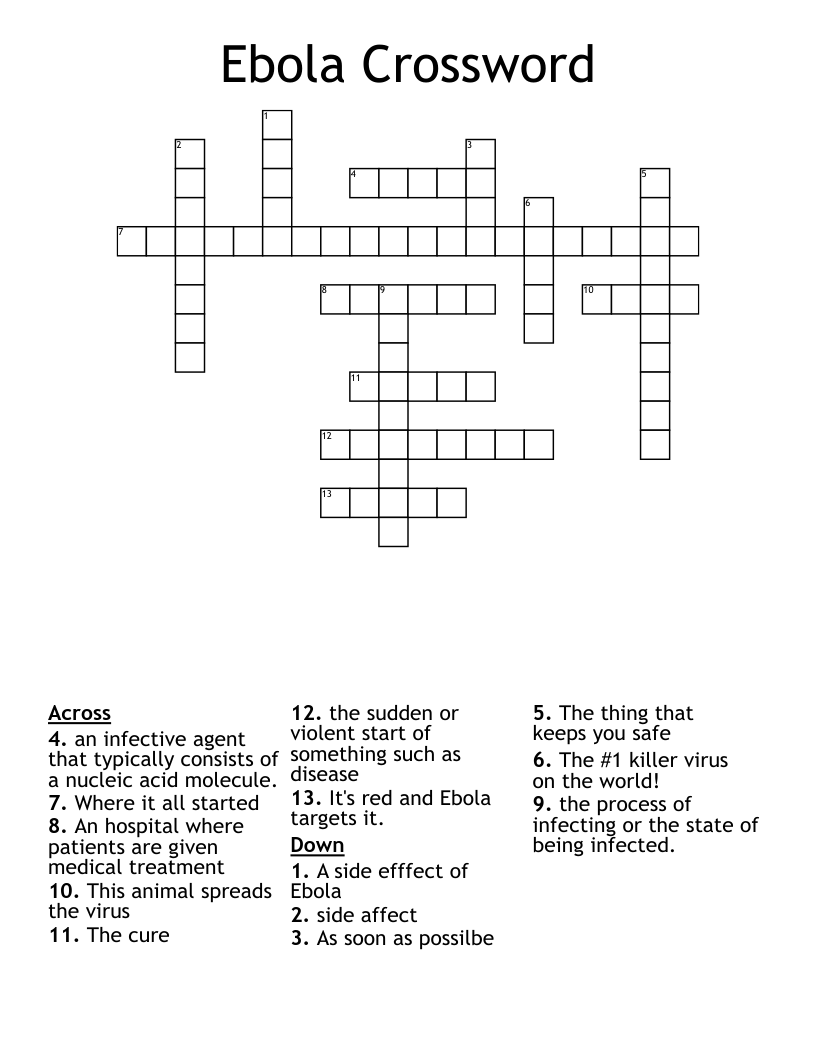 Ebola Crossword