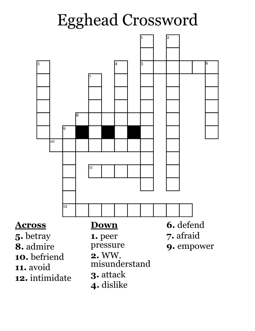 Egghead Crossword 