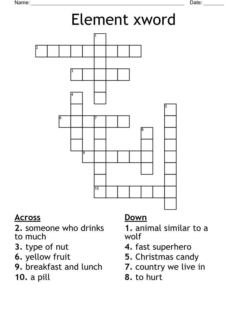 Element xword Crossword