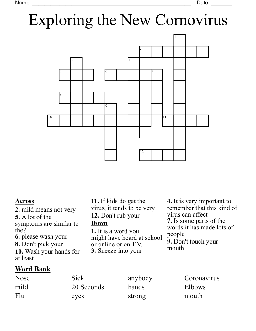 Exploring the New Cornovirus Crossword WordMint