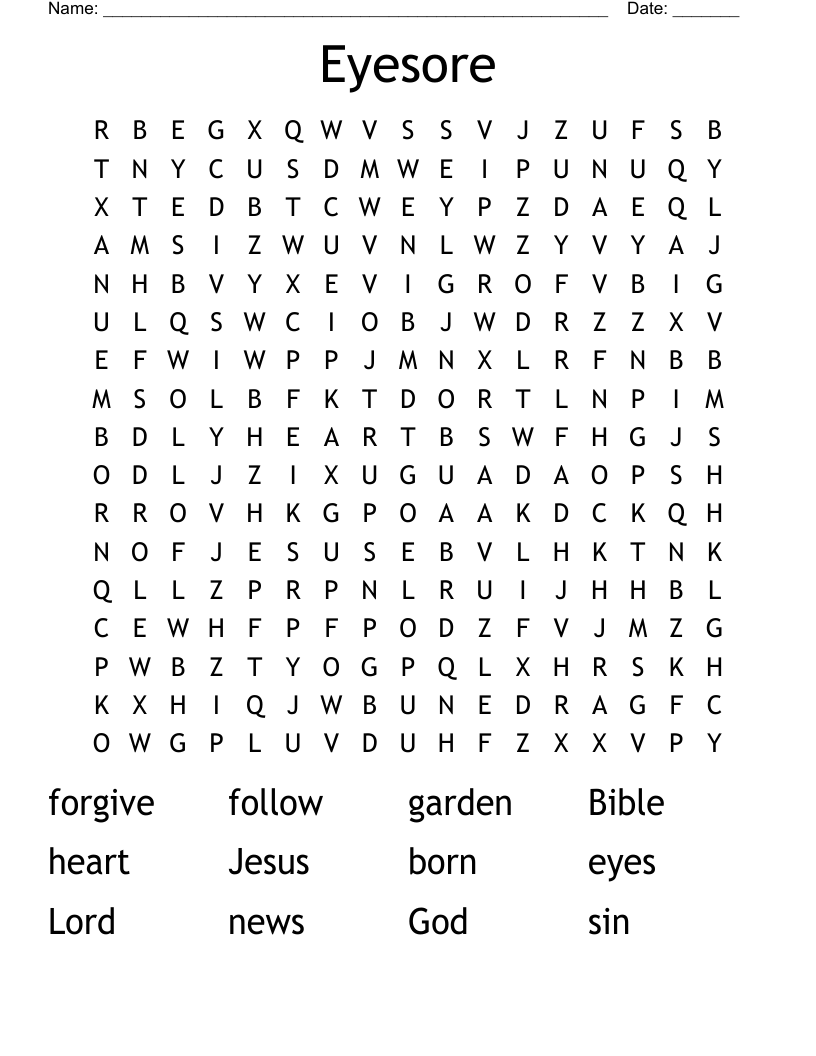 Eyesore Word Search