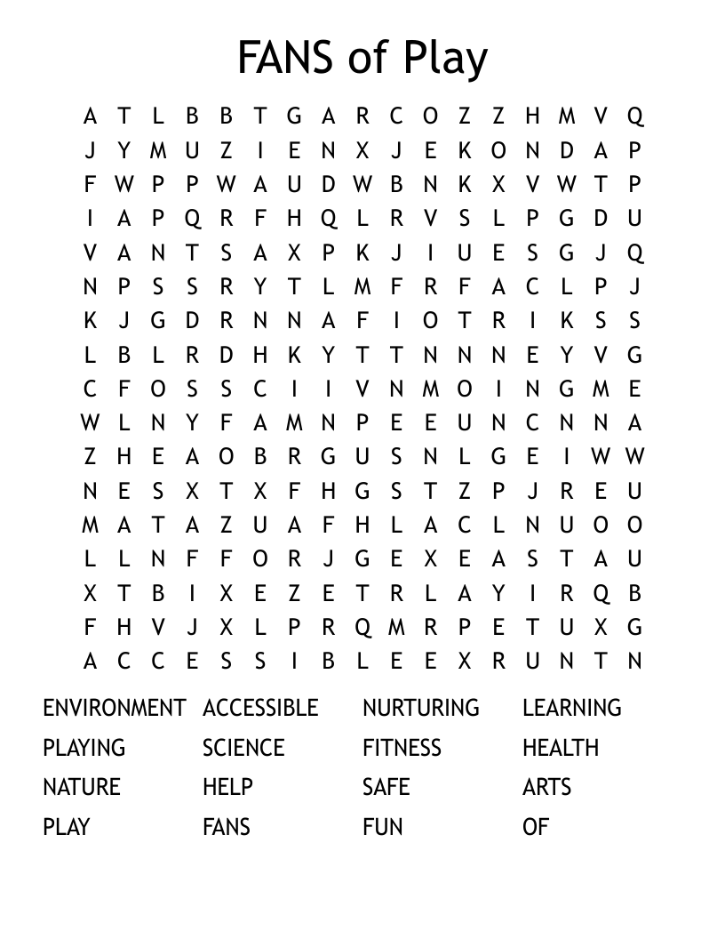FANS of Play Word Search