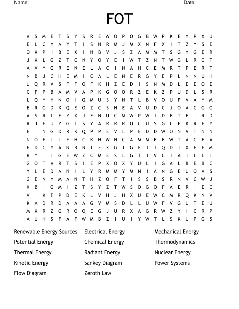 FOT Word Search