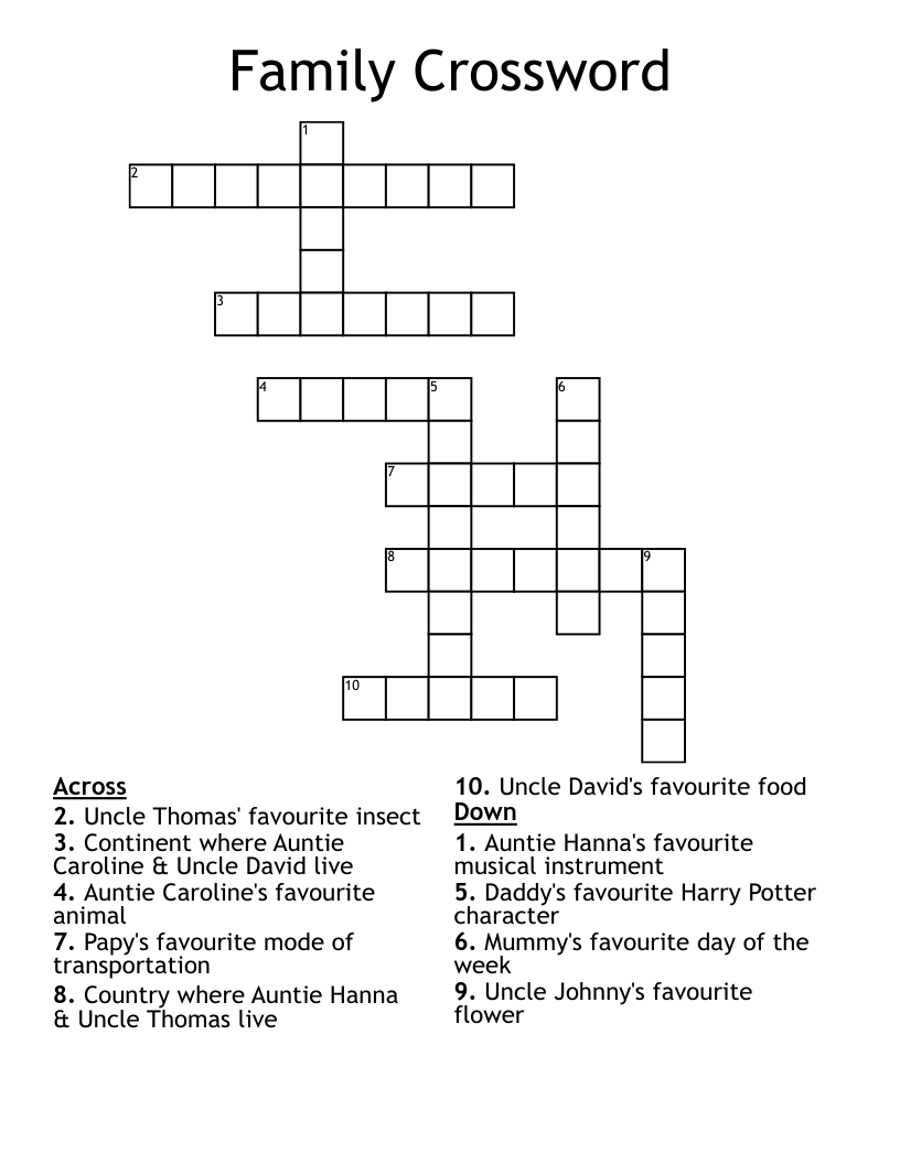 Family Crossword