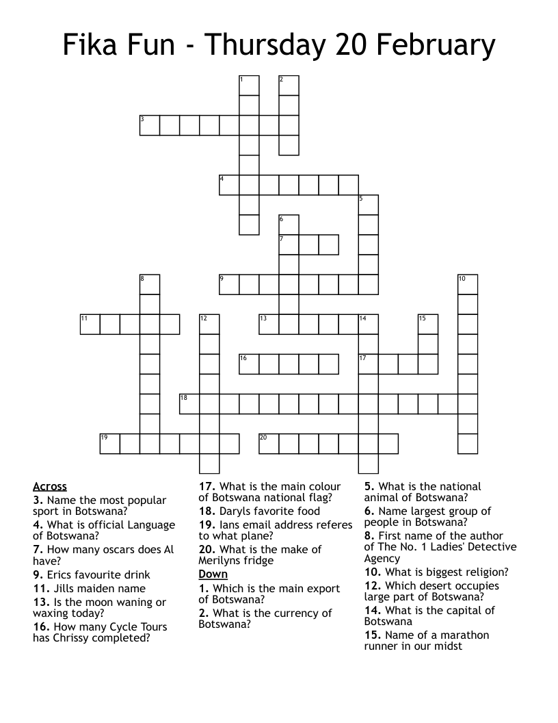 Fika Fun - Thursday 20 February 