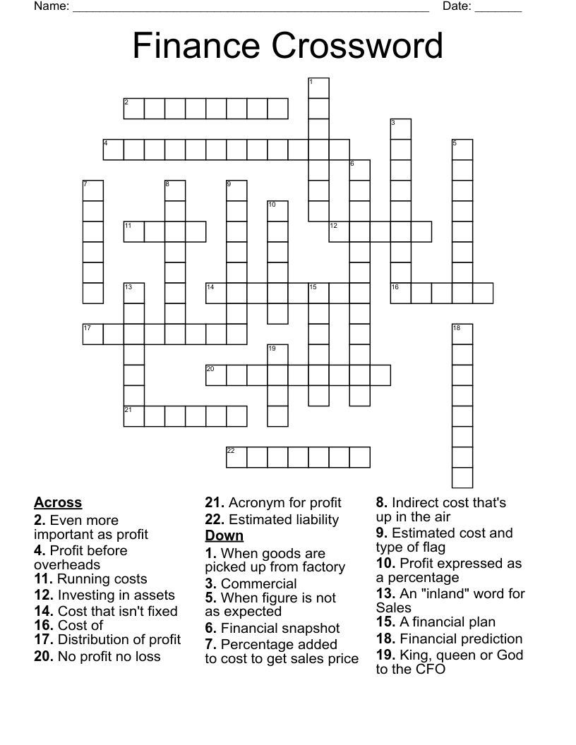 Breakeven Word Search WordMint