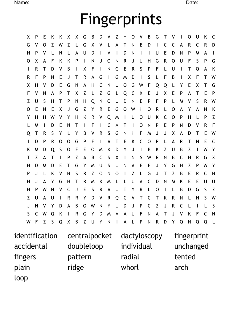 Forensic Science Choice Board Crossword Puzzle WordMint