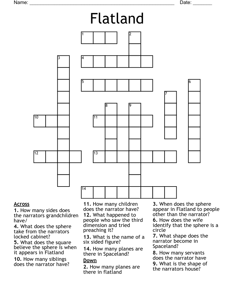Flatland Crossword