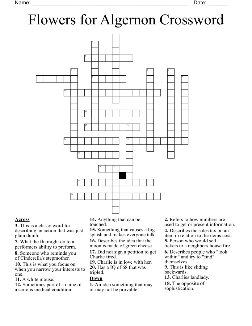 Dynamic Characters In Flowers For Algernon Best Flower Site