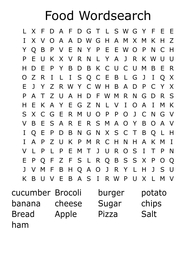 Food Wordsearch