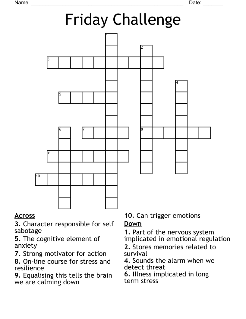 Friday Challenge Crossword