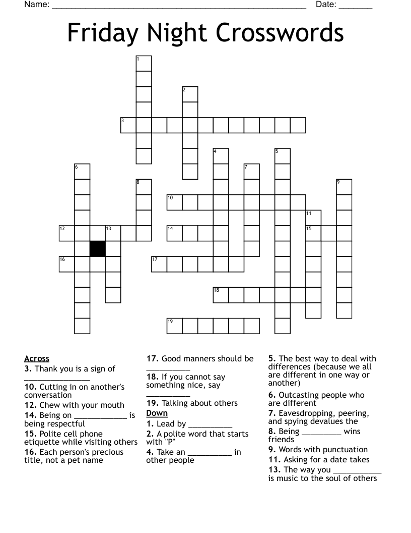 Friday Night Crosswords - WordMint