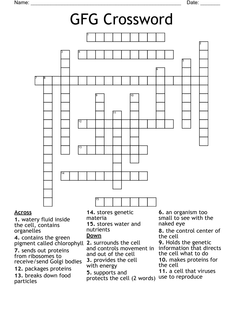 GFG Crossword