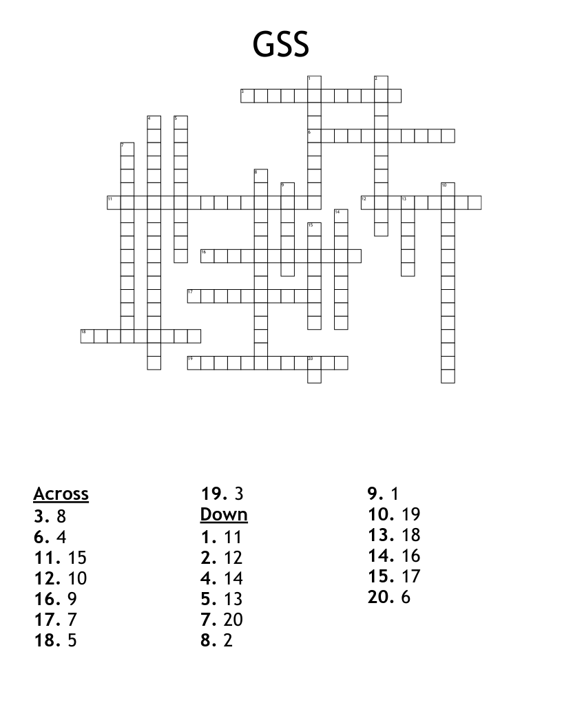 GSS Crossword