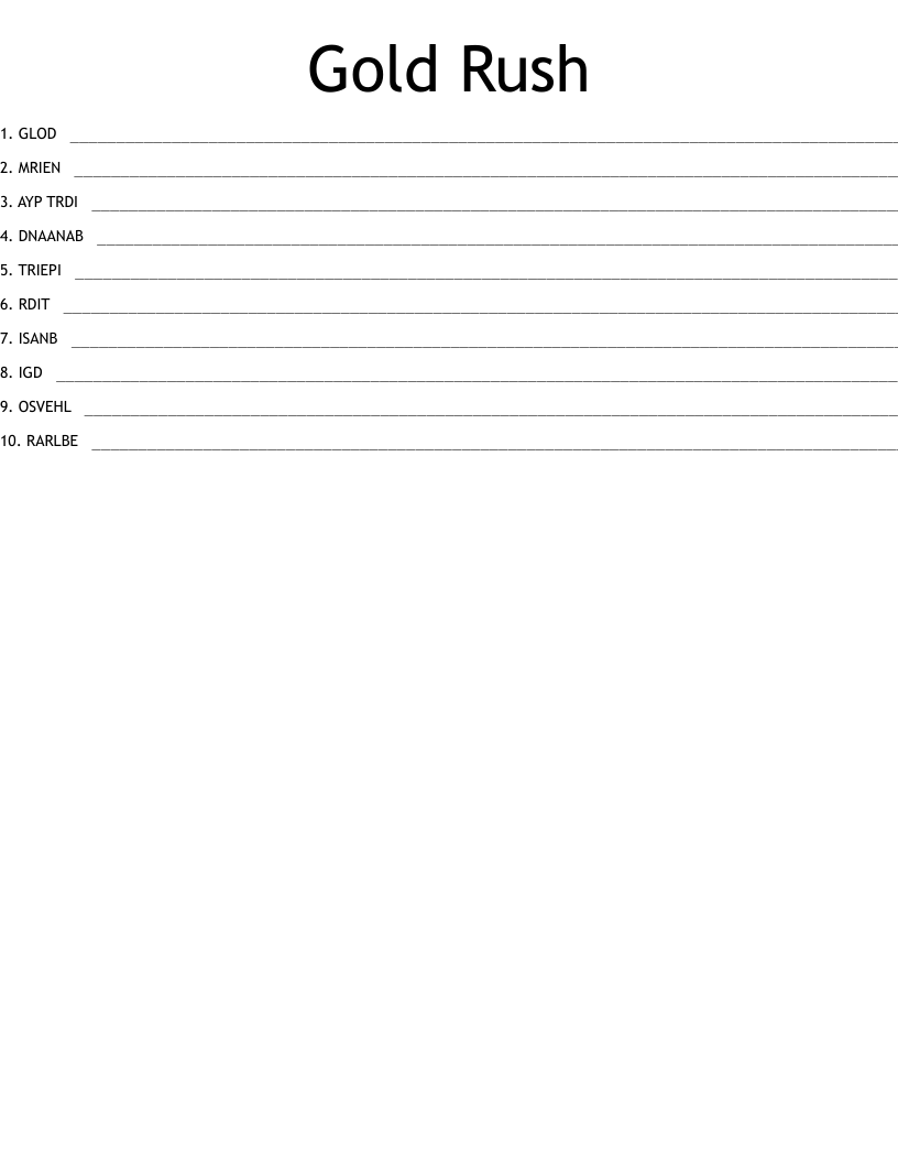 gold-rush-word-scramble-wordmint