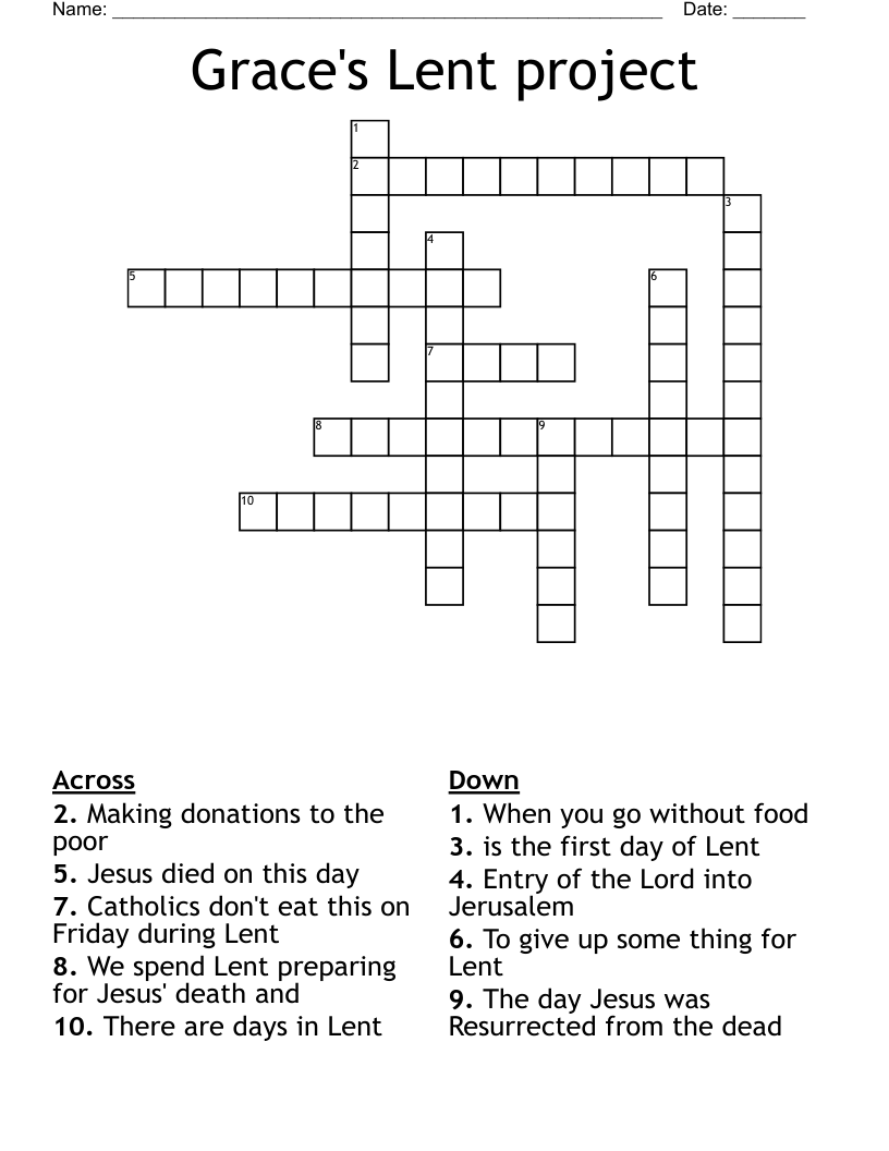 Lent Word Search WordMint