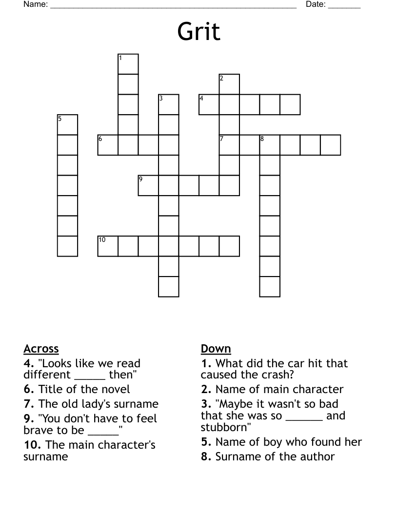 Grit  Crossword