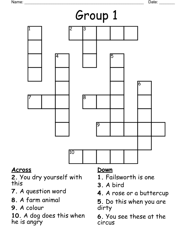 Group 1 Crossword