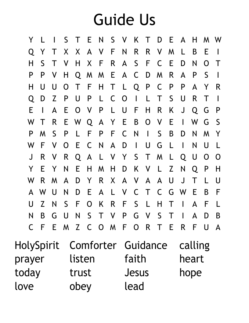 Guide Us Word Search