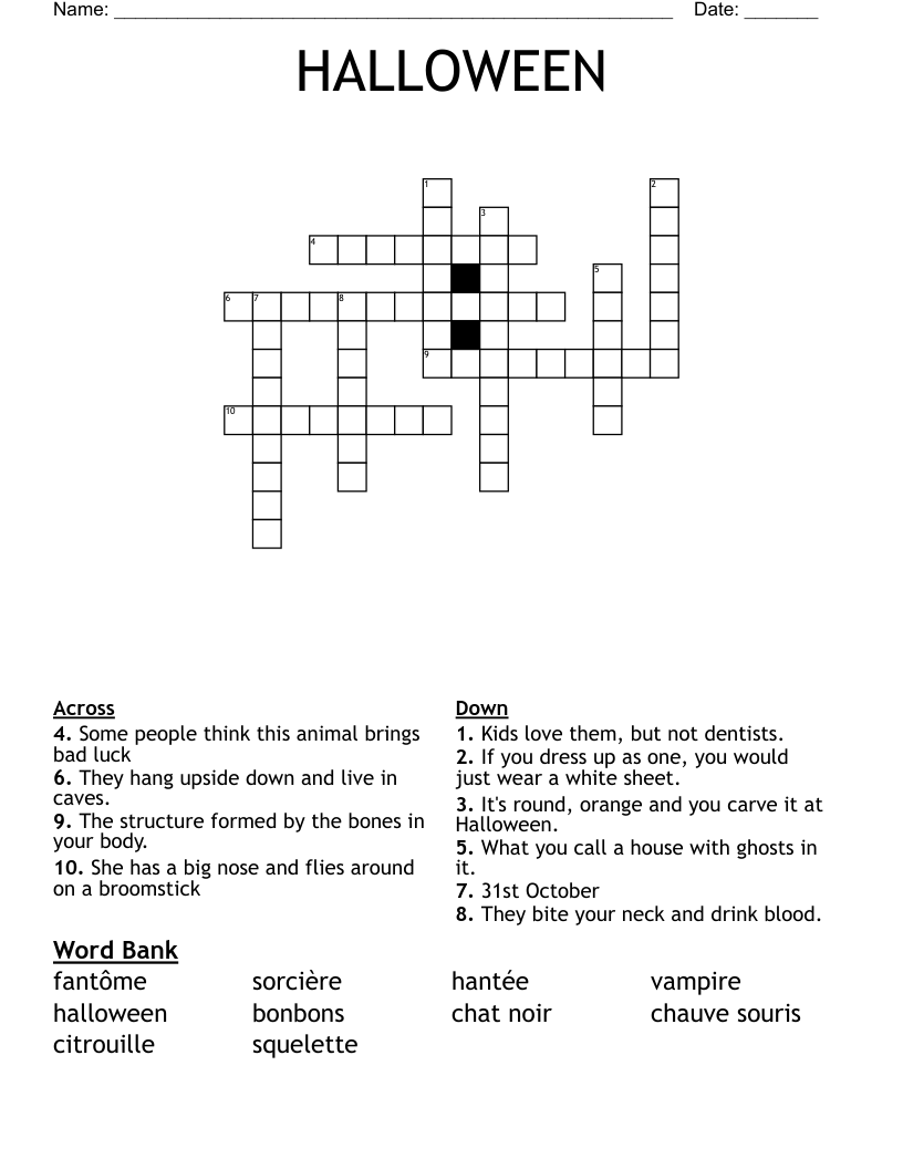 HALLOWEEN Crossword