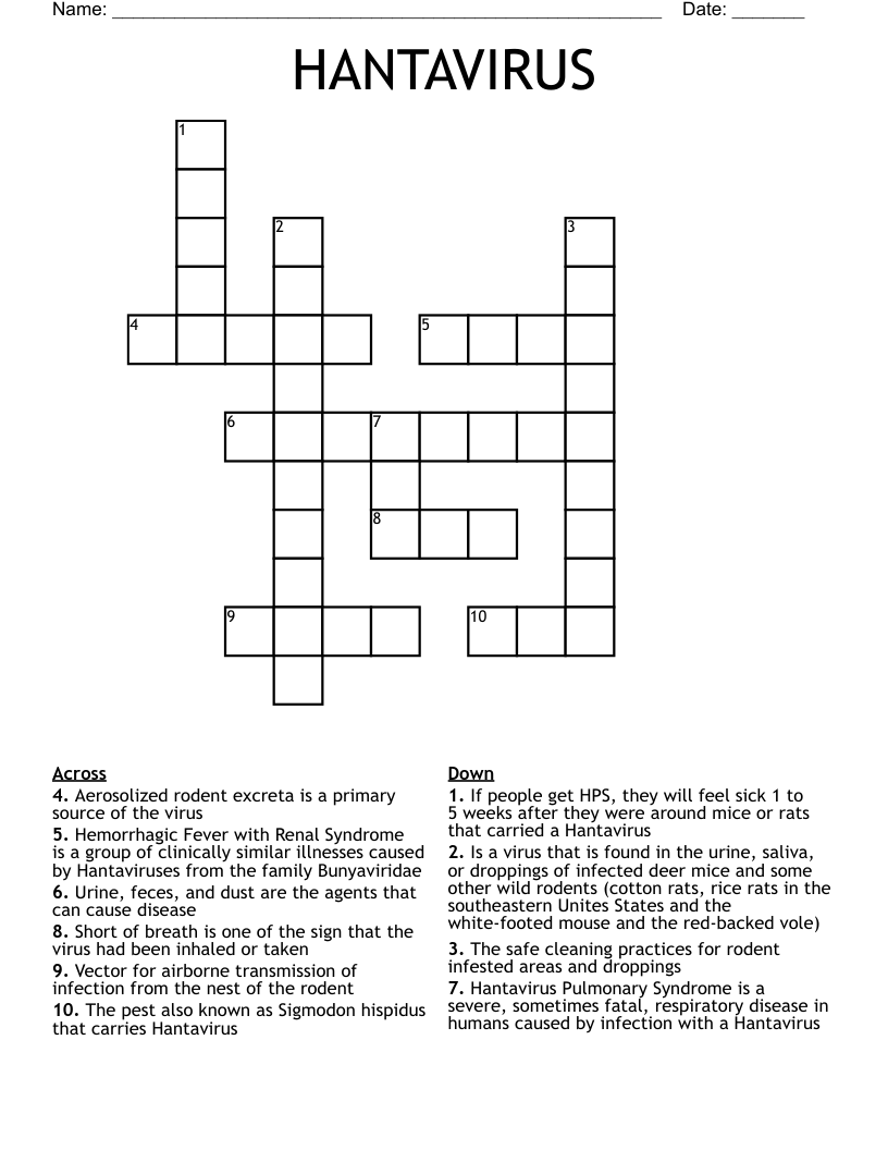 HANTAVIRUS Crossword