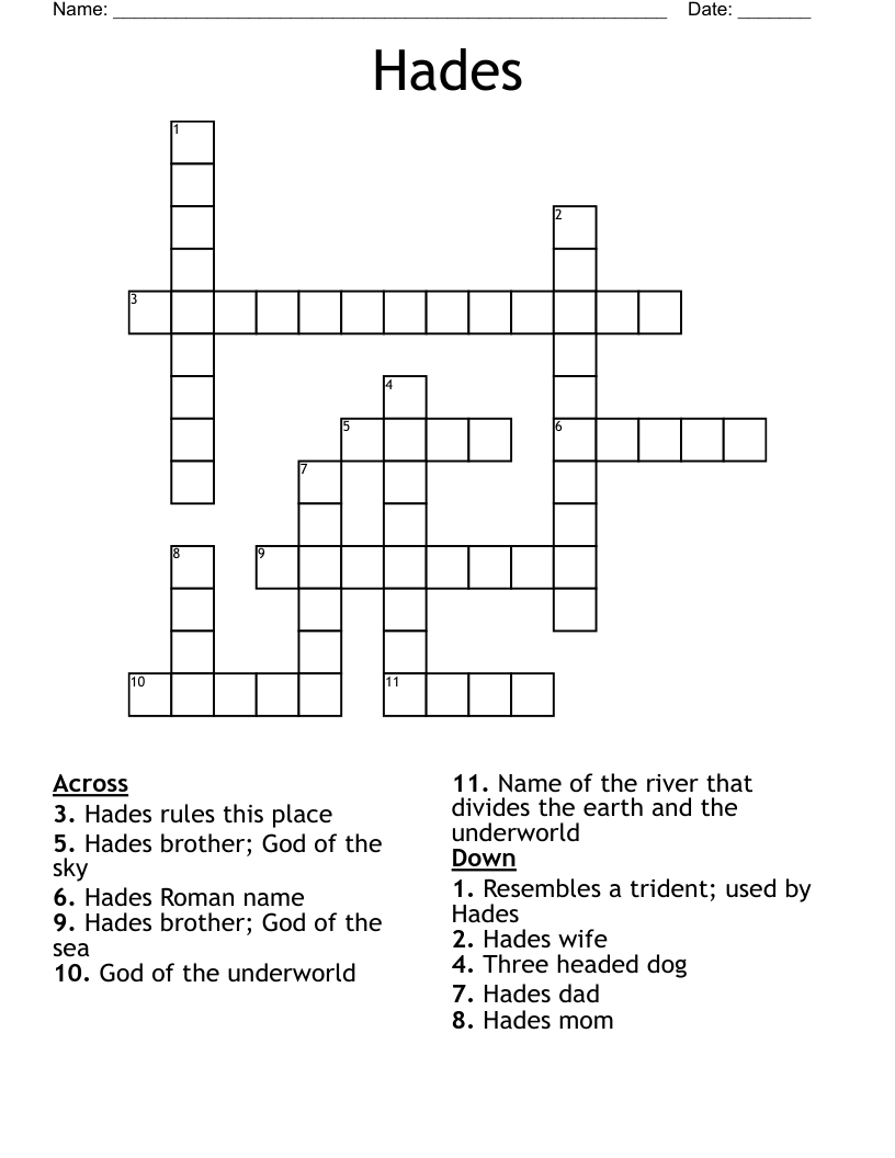 UNDERWORLD Word Search WordMint