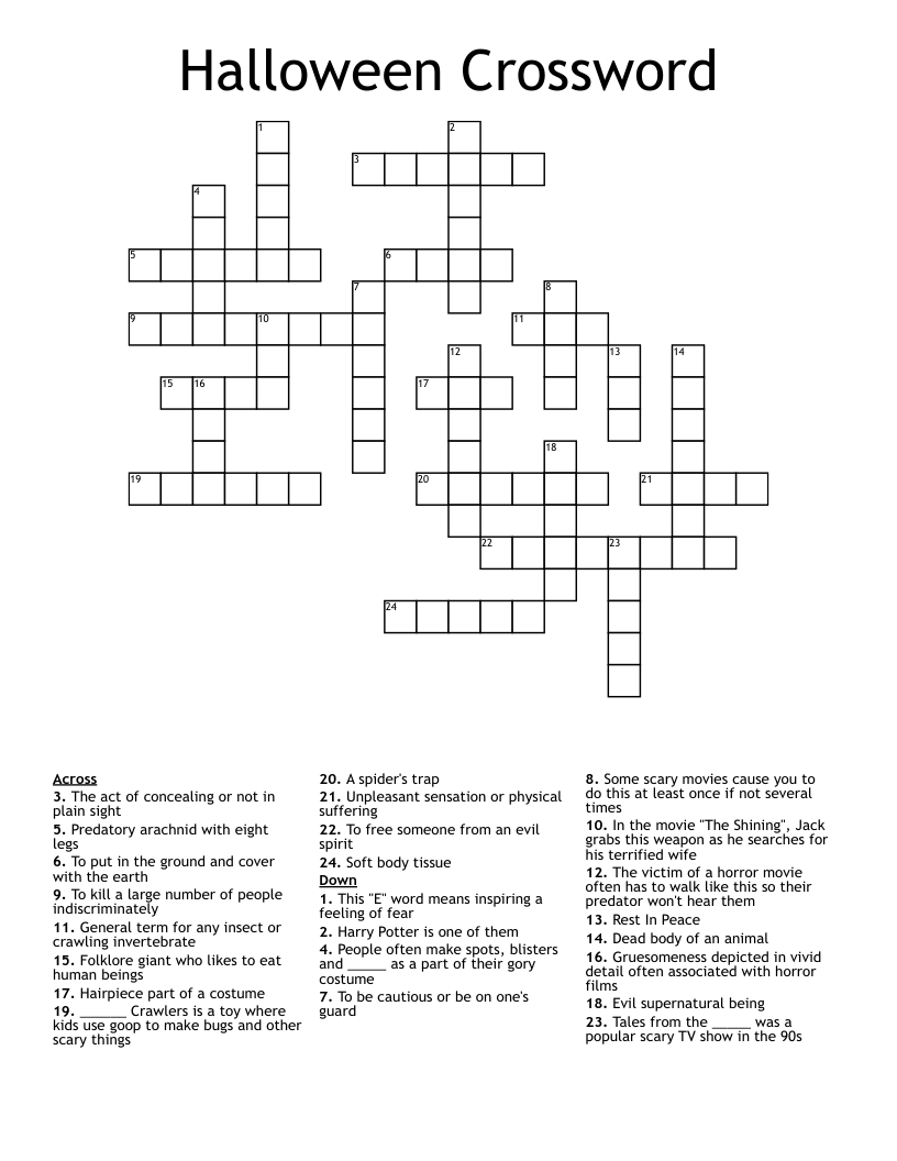 Halloween Crossword