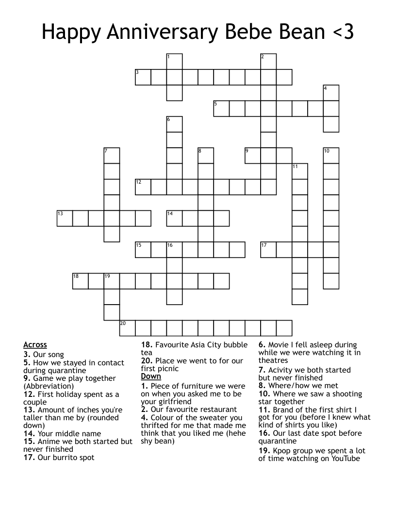 Happy Anniversary Bebe Bean <3