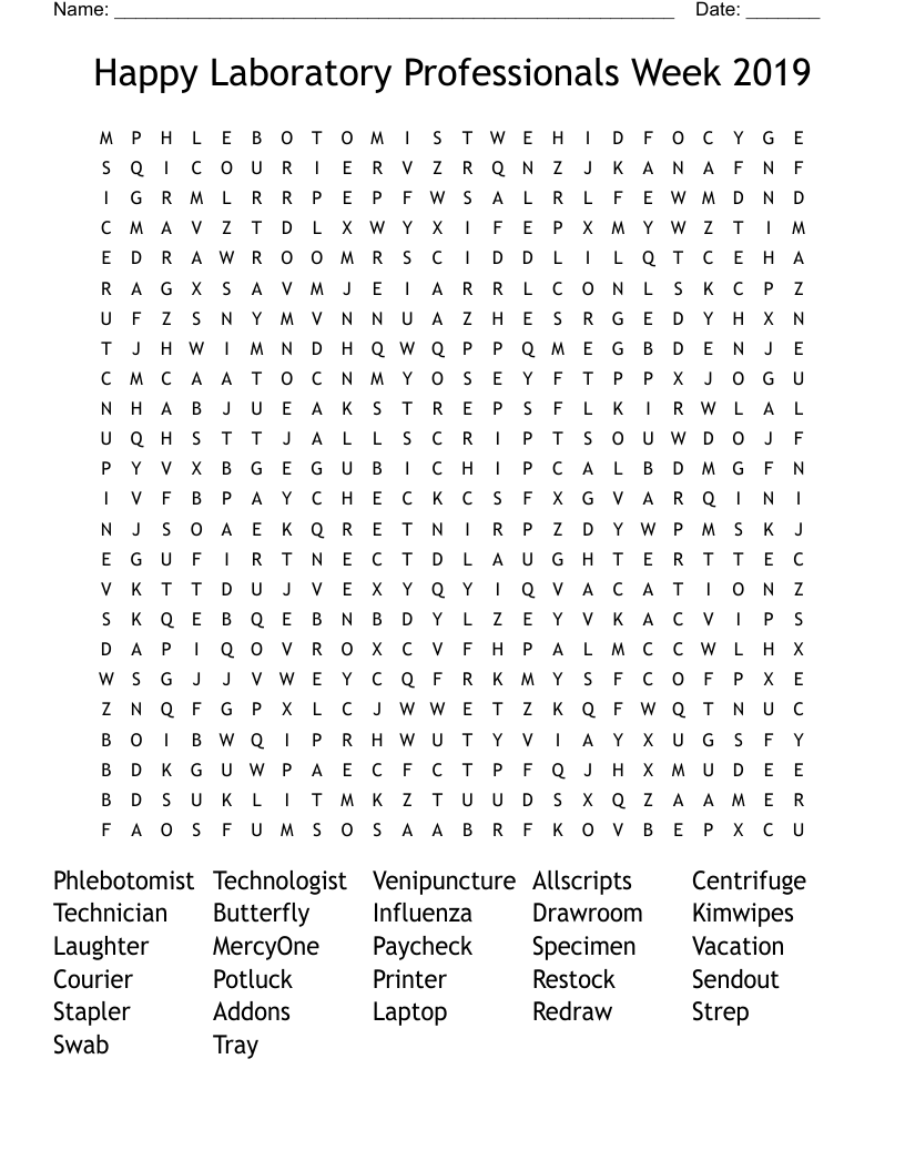 Happy Laboratory Professionals Week 2019