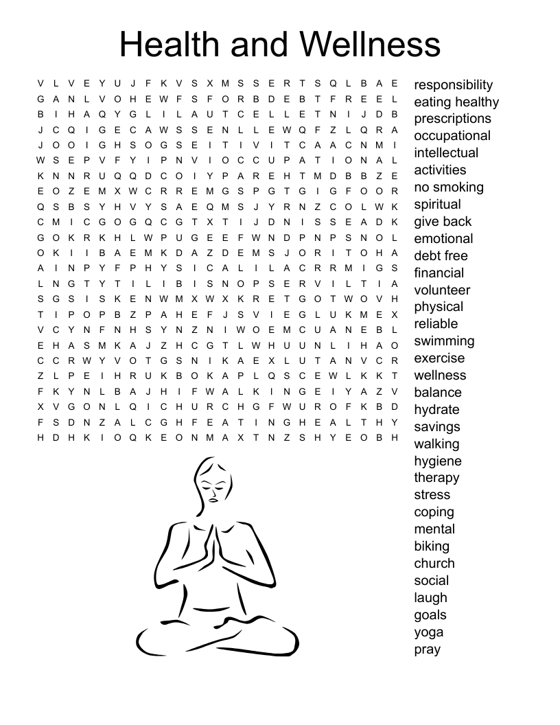 Healthy Eating Word Search