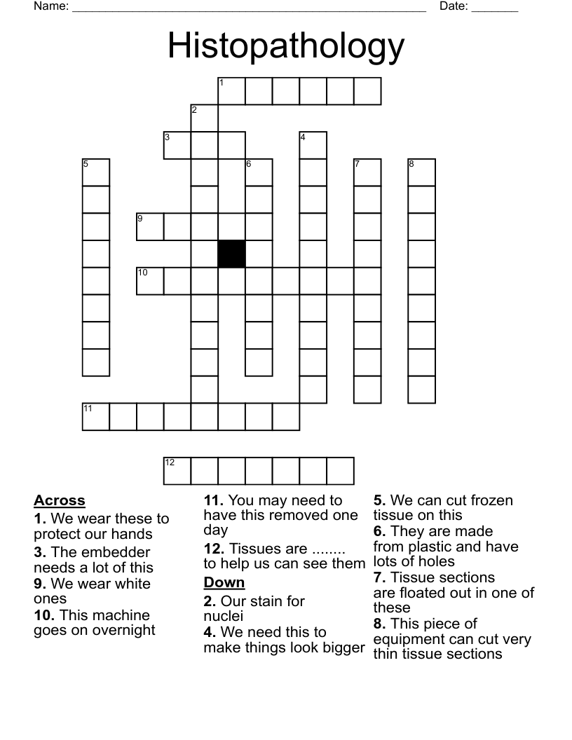 Histopathology Crossword