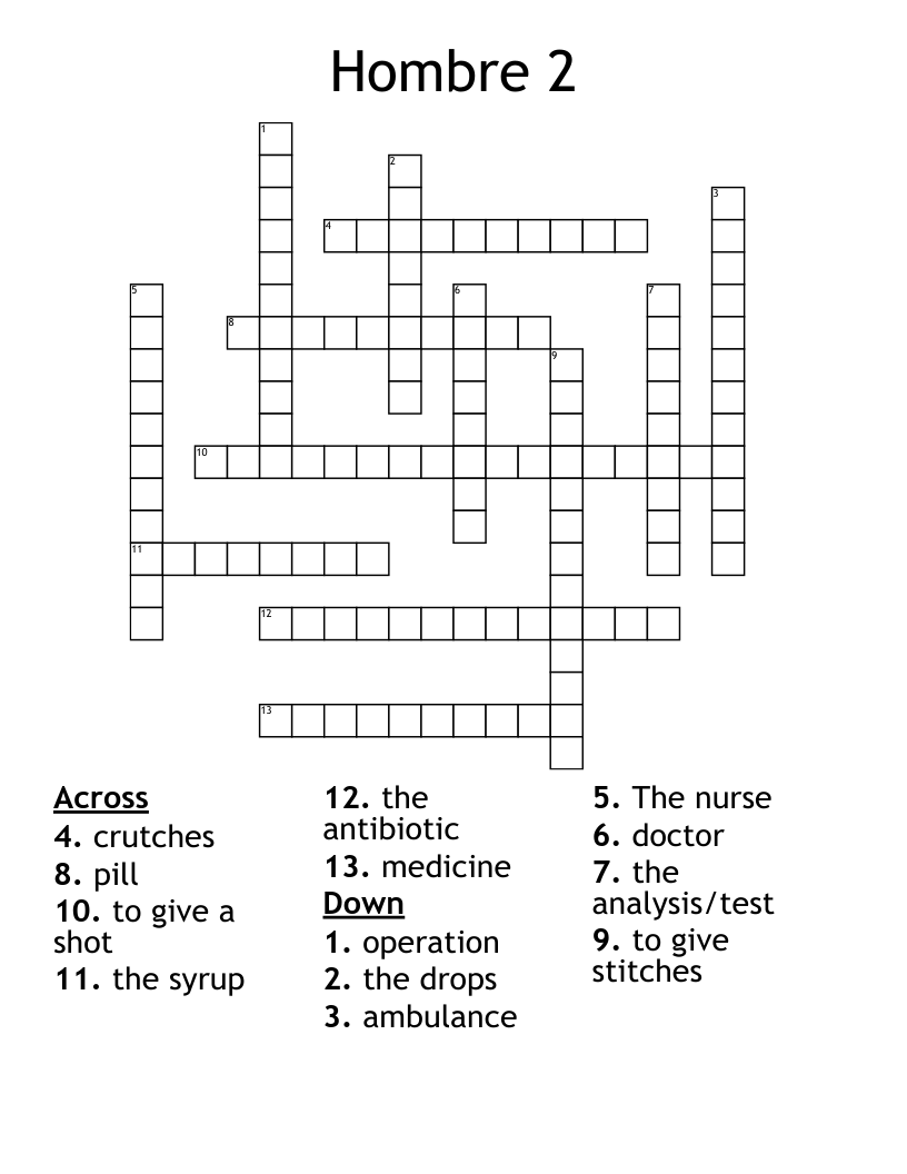Hombre 2 Crossword