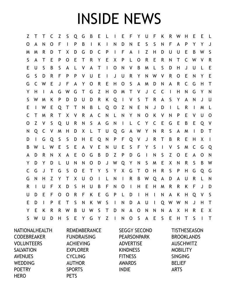 INSIDE NEWS Word Search WordMint