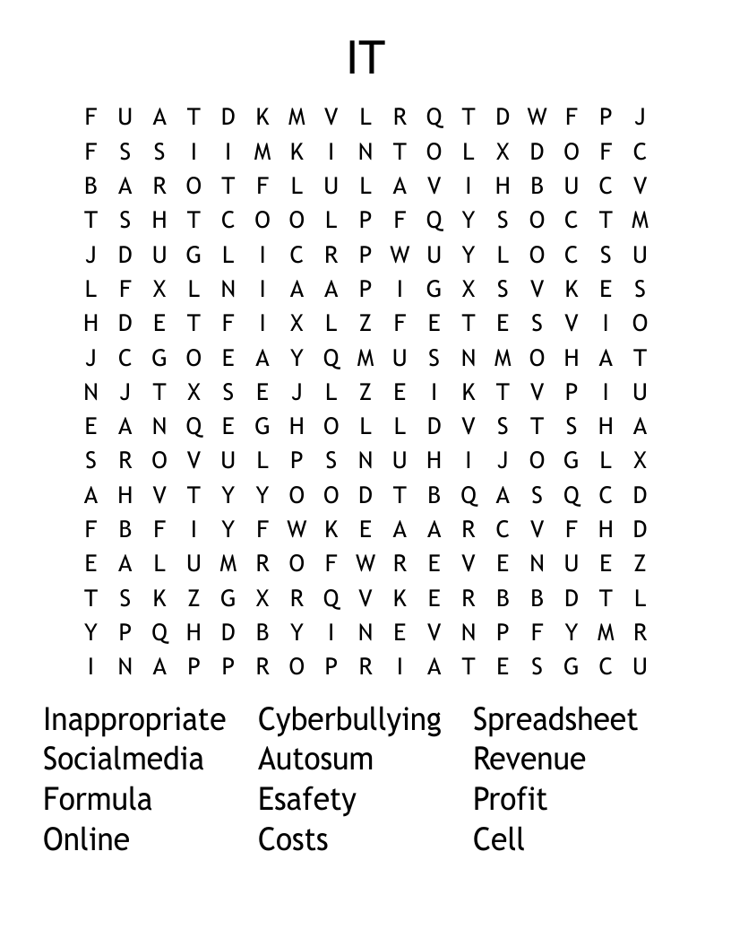 IT  Word Search