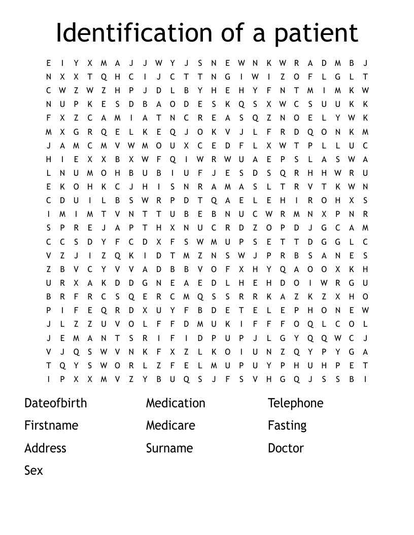 Identification of a patient
