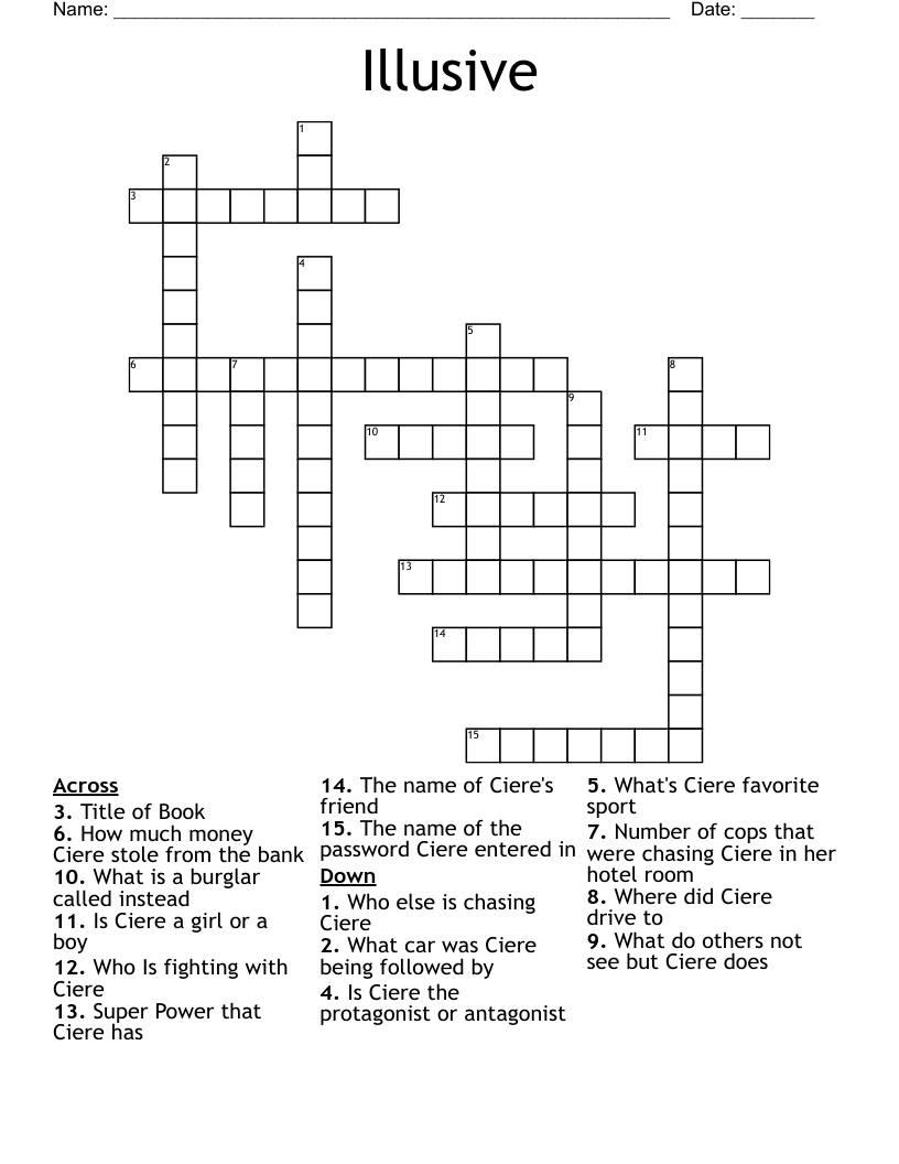Illusive Crossword