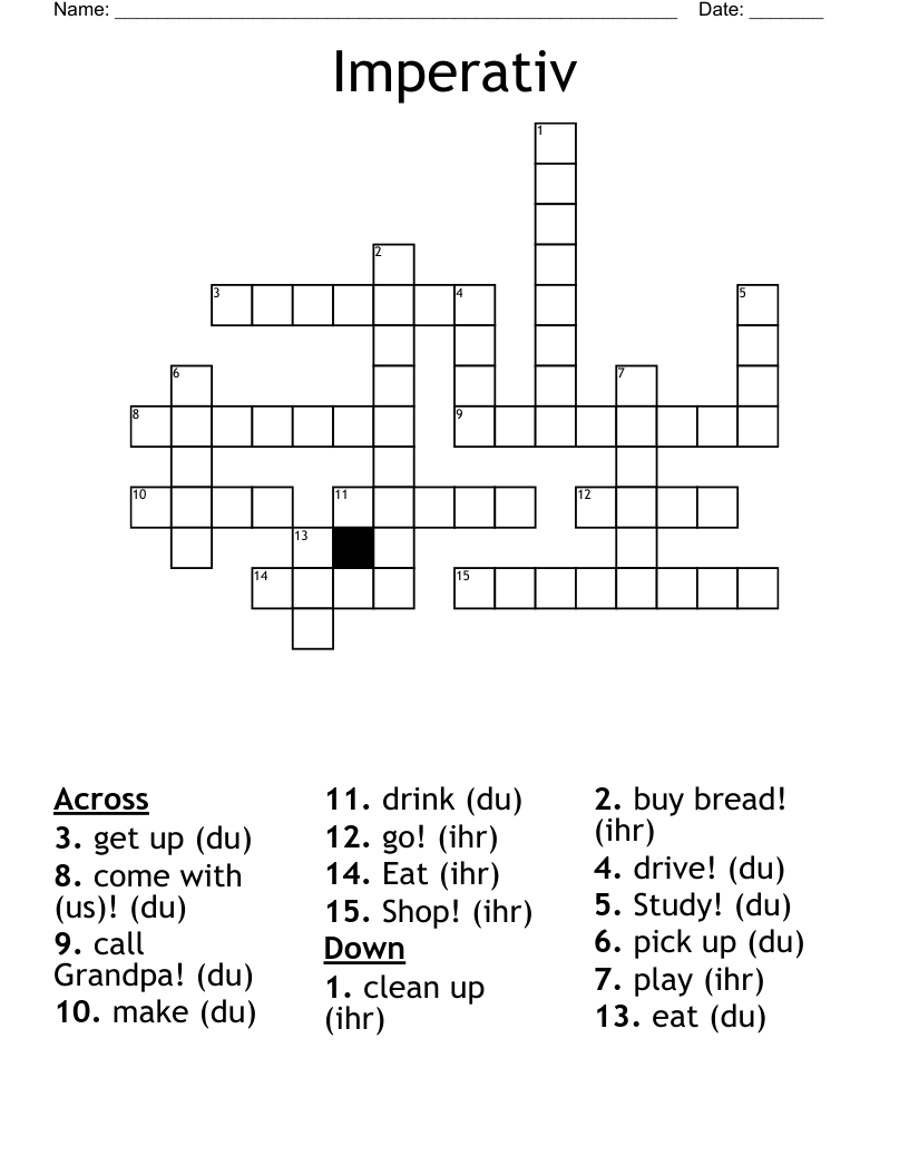 Imperativ  Crossword
